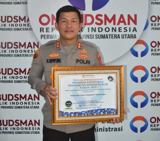  Polres Simalungun Raih Predikat Zona Hijau Kategori Kualitas Tinggi dari Ombudsman Sumut