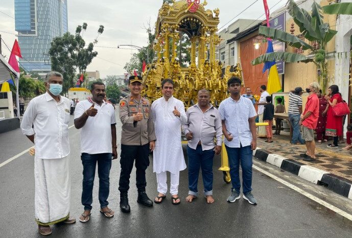  Tim Gabungan Polsek Medan Baru Kawal Pengamanan Thaipusam Medan Street Festival