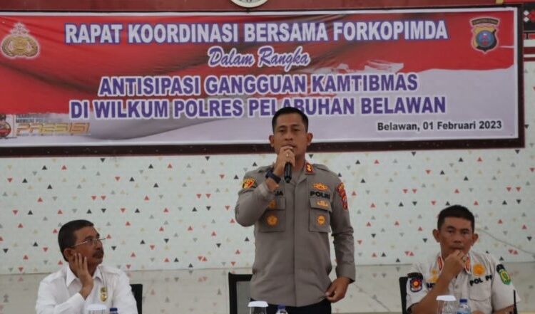 Rakor Forkopimda, Polres Pelabuhan Belawan Akan Tindak Tegas Pelaku Tawuran