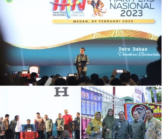  Puncak Peringatan HPN 2023, Presiden RI Kenakan Kemeja Berbahan Kain Tenun Songket Khas Batubara