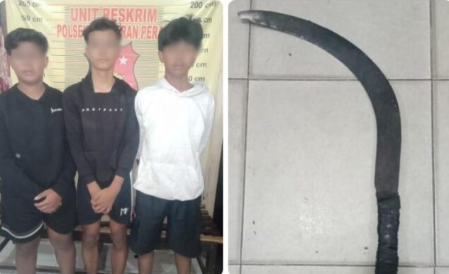 Hendak Tawuran, Polsek Hamparan Perak Tangkap Remaja Bersajam