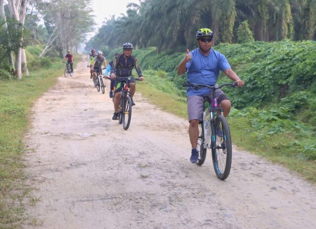  Tingkatkan Imunitas Tubuh, Kapolres Sergai Gowes Sekaligus Cek Kamtibmas