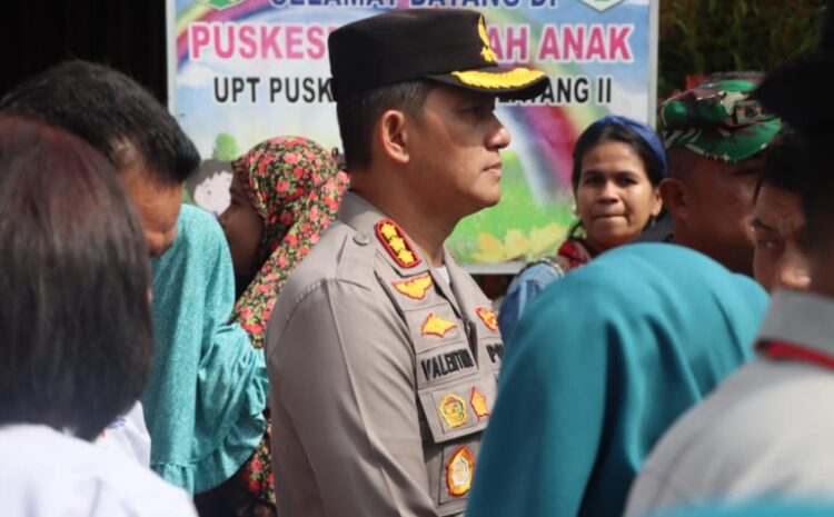  Kapolrestabes Hadiri Pencanangan Pin Polio di Jalan Bunga Cempaka Medan