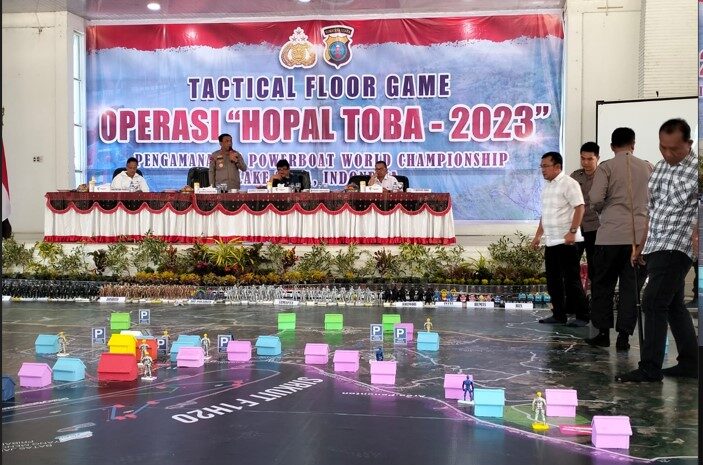  Polda Sumut dan Kodam I Bukit Gelar Tactical Floor Game Pengamanan F1 Powerboat