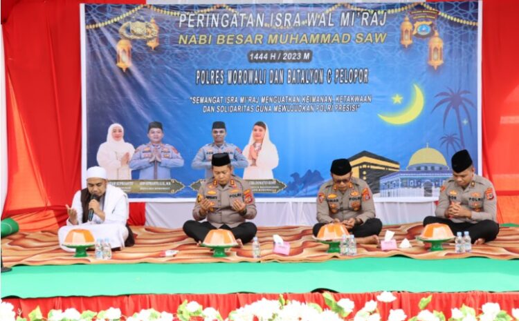  Polres Morowali Gelar Peringatan Isra Mi’raj Nabi Muhammad SAW 1444 H/2023 M