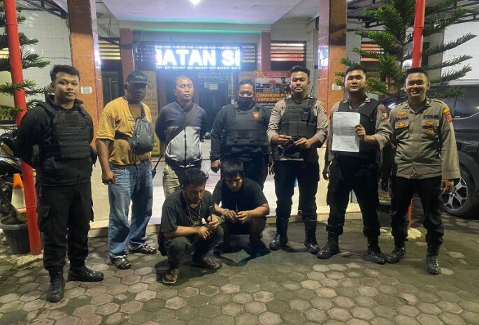  Sat Samapta Polrestabes Medan Ringkus 2 Pemuda saat Gelar Patroli Presisi