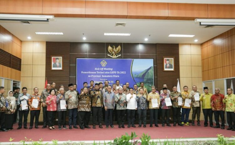 Bersama Kepala Daerah se-Sumut, Bupati Sergai Hadiri Kick Off Meeting Pemeriksaan Terperinci LKPD TA. 2022