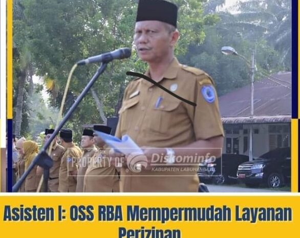 Pimpin Upacara, Asisten I Pemkab Labuhanbatu: OSS RBA Mudahkan Layanan Perizinan