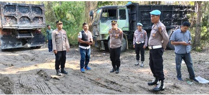 Baru Dilantik, Kapolsek Batang Kuis Tutup Galian C Ilegal