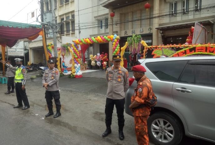  Kapolsek Indrapura Pimpin Pengamanan Purnapugar dan Peresmian Vihara Maitreya Pura