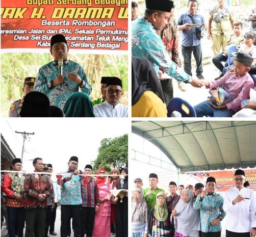  Usai Shalat Jumat, Bupati Sergai Resmikan Sejumlah Fasilitas Publik di Teluk Mengkudu