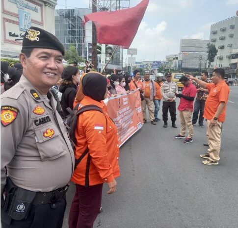 Berlangsung Kondusif, Polrestabes Medan Kawal Aksi Unjuk Rasa Partai Buruh Sumut