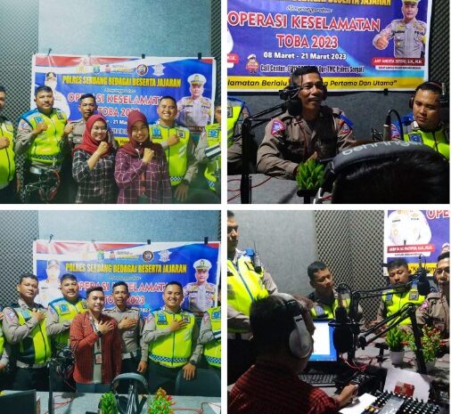 Polres Sergai Talk Show Ops Keselamatan Toba 2023 Melalui Radio