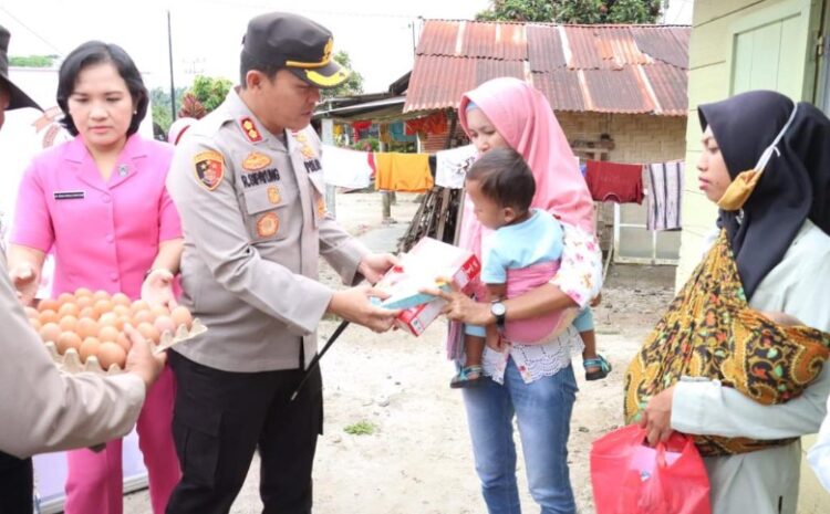  Wujud Kepedulian Polri, Kapolres Simalungun Gelar Pemberian Makanan Tambahan (PMT) kepada 100 Anak Asuh Polres Simalungun