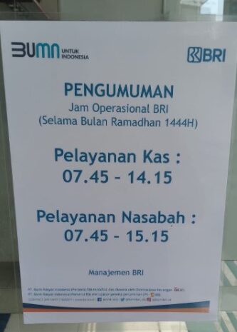  Jam Operasional di Bank BRI Berubah di Bulan Ramadhan, Warga Non Nasabah Gagal Transfer Uang