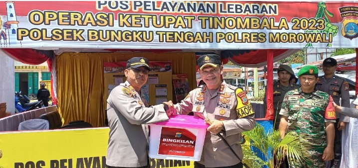 Kapolda Sulteng Pantau Langsung Pos Pengamanan dan Arus Mudik di Kabupaten Morowali