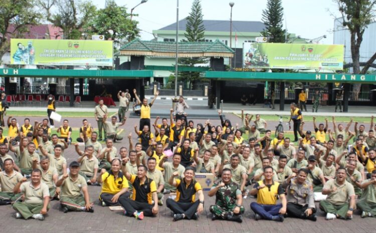  Sinergitas TNI-Polri, Kapolrestabes Medan Gelar Senam Bersama