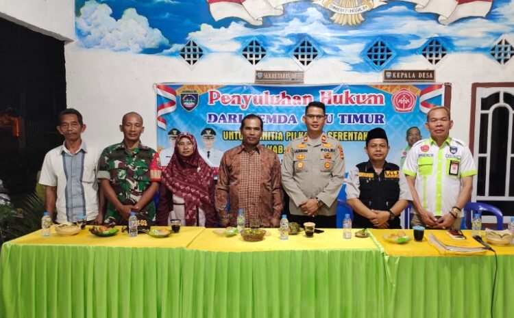 Kapolsek SS III Hadiri Kegiatan Penyuluhan Hukum Kepada Calon Pilkades Serentak 2023 di OKU Timur