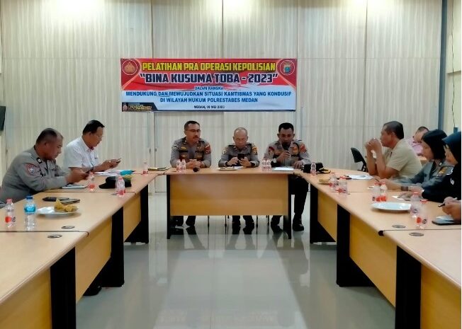  Polrestabes Medan Gelar Latihan Pra Operasi Bina Kusuma Toba 2023