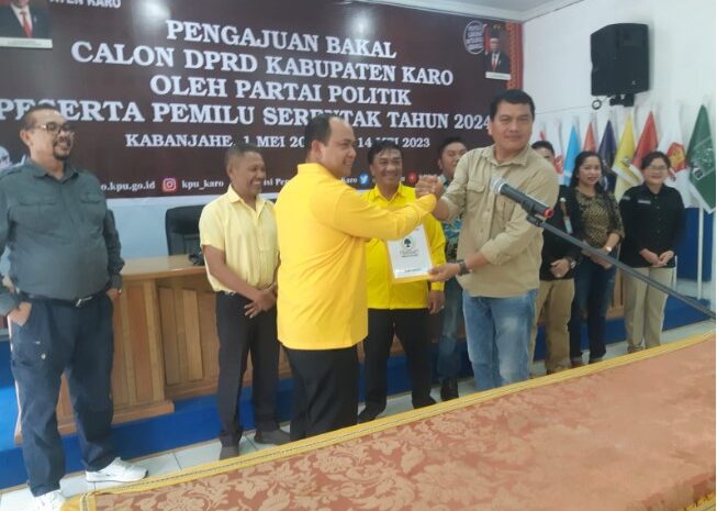 40 Bacaleg Partai Golkar Optimis Raih 20 Persen Pilkada Kabupaten Karo 2024