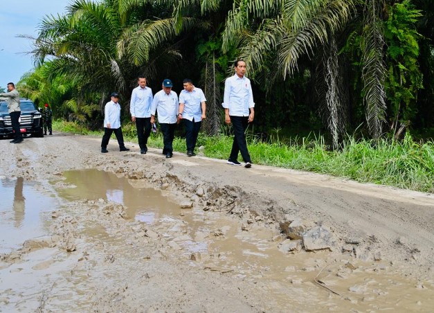  Presiden Jokowi Tinjau Kondisi Jalan di Labura