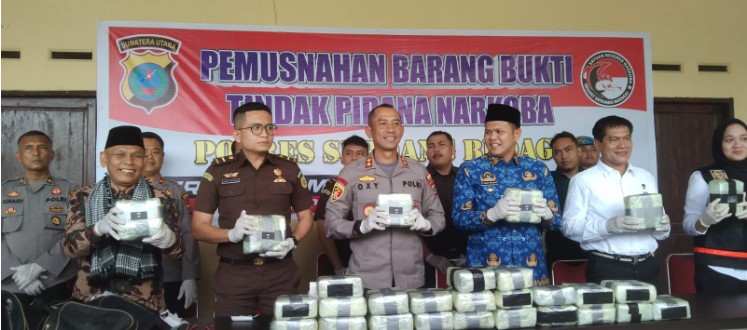  Sabu 28 Kg Dimusnahkan Polres Sergai