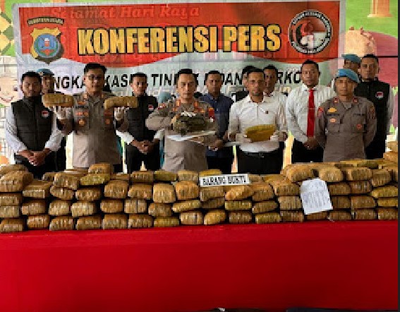  Polresta Deli Serdang Gagalkan Peredaran 173 Kg Ganja Kering