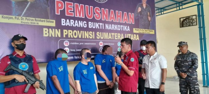 Dikendalikan Napi Lapas, BNN Sumut Musnahkan 10 Kg Sabu