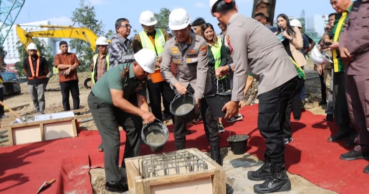 Kapolrestabes Medan Hadiri Peletakan Batu Pertama Revitalisasi Stadion Kebun Bunga