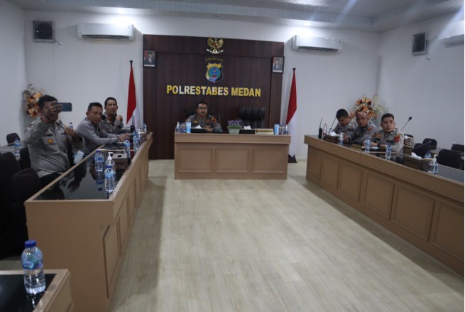  Kesiapan Latja Siswa Diktuk Bintara, Polrestabes Medan Gelar Zoom Meeting Arahan Kapolda Sumut