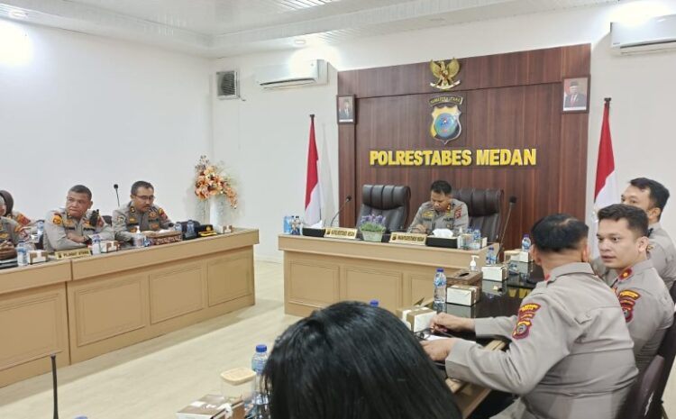  Wakapolrestabes Medan Pimpin Zoom Meeting Taklimat Akhir Audit Kinerja Tahap II