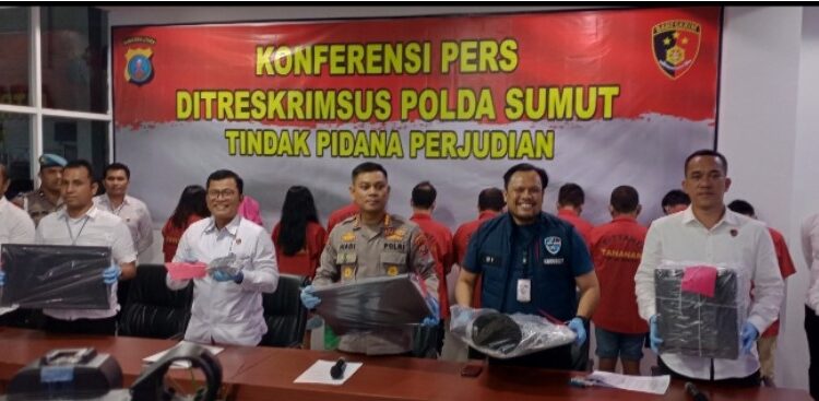  Subdit Cyber Polda Sumut Ungkap Perjudian Online, 16 Pelaku Diamankan