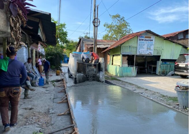 Jalan Istiqomah Gang Rukun Dibeton Sepanjang 333,5 Meter, Warga Sampaikan Ucapan Terimakasih