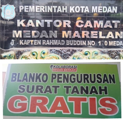 Camat Medan Marelan: Blangko Pengurusan Surat Tanah Gratis