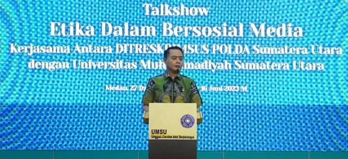 Sambut HUT Ke-77 Bhayangkara, Ditreskrimsus Poldasu dan UMSU Gelar Talkshow Etika Dalam Bersosial Media