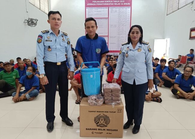 Lapas Binjai Berikan Perlengkapan Makan Minum Warga Binaan