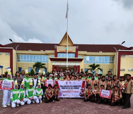 Polres Morowali Gelar Lomba PBB Tingkat SMP Peringati HUT Bhayangkara Ke-77