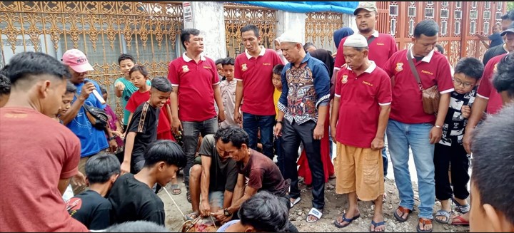  Idul Adha 1444 H, Pewarta Polrestabes Medan Sembelih 2 Ekor Lembu