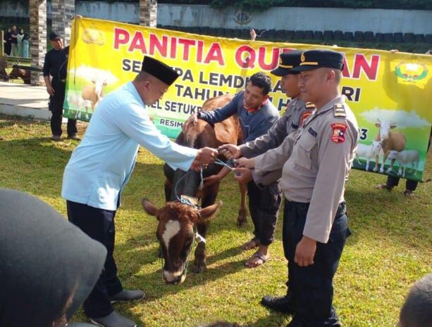  Setukpa Lemdiklat Polri Sembelih 65 Ekor Sapi dan 20 Ekor Kambing di Hari Raya Idul Adha 1444 H