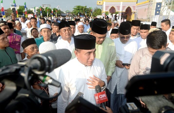 Sholat Idul Adha Bersama Ribuan Warga, Gubernur Sumut Ajak Masyarakat Teladani KeIkhlasan Nabi Ibrahim