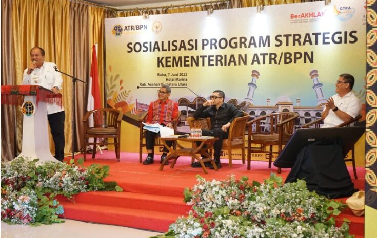  Wakil Bupati Asahan Hadiri Sosialisasi Program Strategis Kementerian ATR/BPN