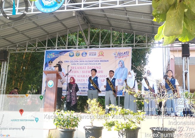 Jadi Narsum di SMK Gelora Jaya Nusantara, Kapolsek Tuntungan: Berjuang Keras untuk Masa Depan yang Gemilang