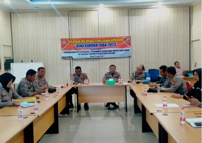  Polrestabes Medan Gelar Latihan Pra Operasi Karuna Toba 2023