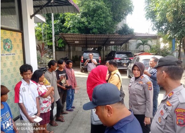 Polsek Medan Kota Amankan Puluhan Gepeng