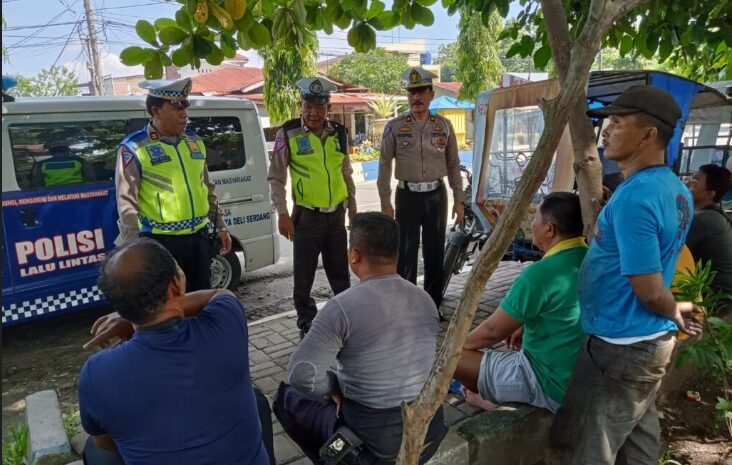  Sat Lantas Polresta Deli Serdang Sosialisasi Tertib Berlalu Lintas dan Antisipasi Geng Motor