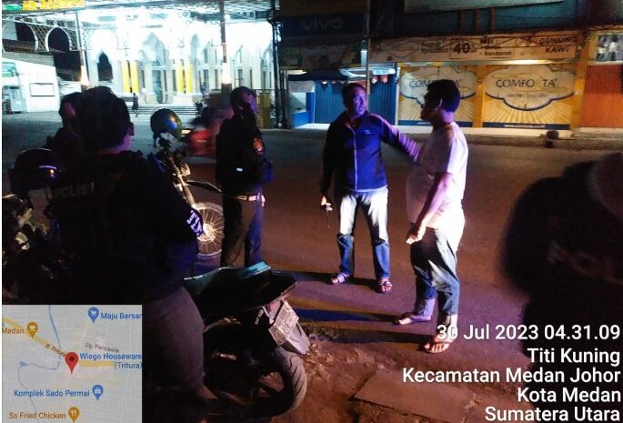  Kapolsek Delitua Pimpin Patroli Berantas 3C, Begal dan Genk Motor