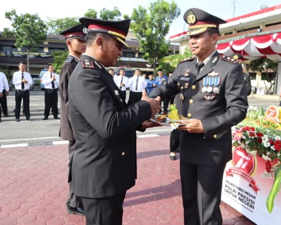 Polrestabes Medan Gelar Upacara HUT ke-77 Bhayangkara Tahun 2023