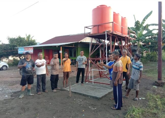 Polres Morowali Bangun Sarana Air Bersih di Areal Tramsmigrasi Desa Lanona