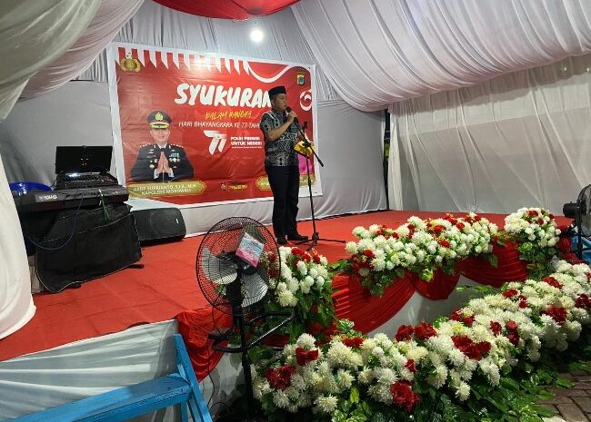 Polres Morowali Gelar Syukuran HUT Bhayangkara Ke-77 Tahun 2023