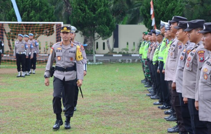 Kapolres Sergai Pimpin Apel Gelar Pasukan Operasi Patuh Toba 2023